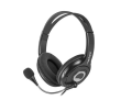 SŁUCHAWKI PRZEWODOWE NAUSZNE NATEC BEAR 2 Z MIKROFONEM I REGULACJĄ GŁOŚNOŚCI STEREO CZARNE