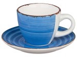 Filiżanka do espresso z podstawką 90 ml TOGNANA Art & Pepper niebieska