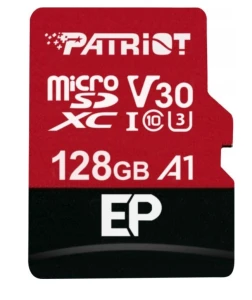 KARTA PAMIĘCI PATRIOT EP PRO micro SDXC 128GB Class 10 A1 V30 U3 CL10 + ADAPTER